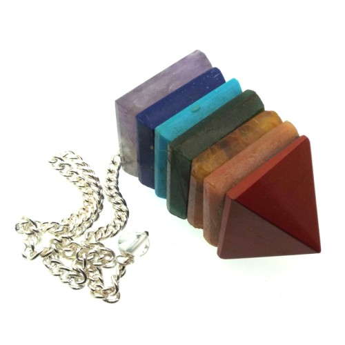 Chakra Gemstone Pyramid Pendulum